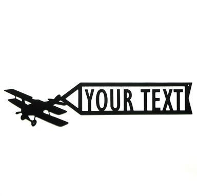 Custom Made Personalized Airplane Banner Metal Art Sign
