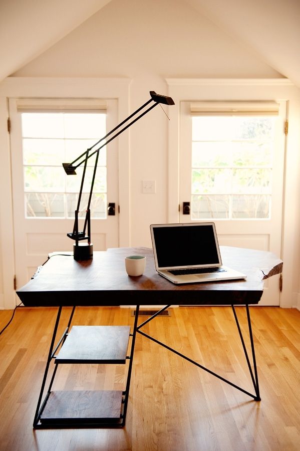 Custom Live Edge Modern Walnut Desk By Taylor Donsker Design Custom Made Live Edge Modern Walnut Desk