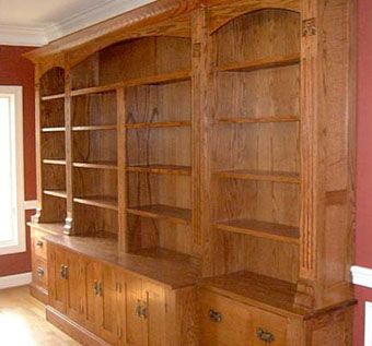 Custom Made Oak Wall Unit