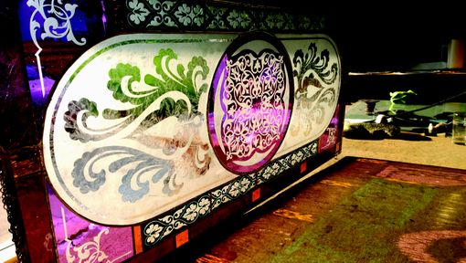 Custom Made Sandcarved Mouthblown Stained Glass Designs
