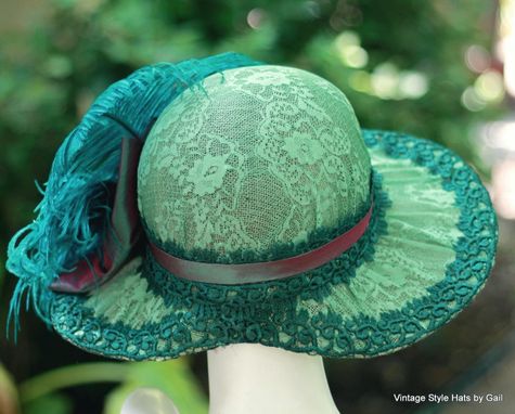 Custom Made Titanic Style Wide Brim  Edwardian Summer Hat