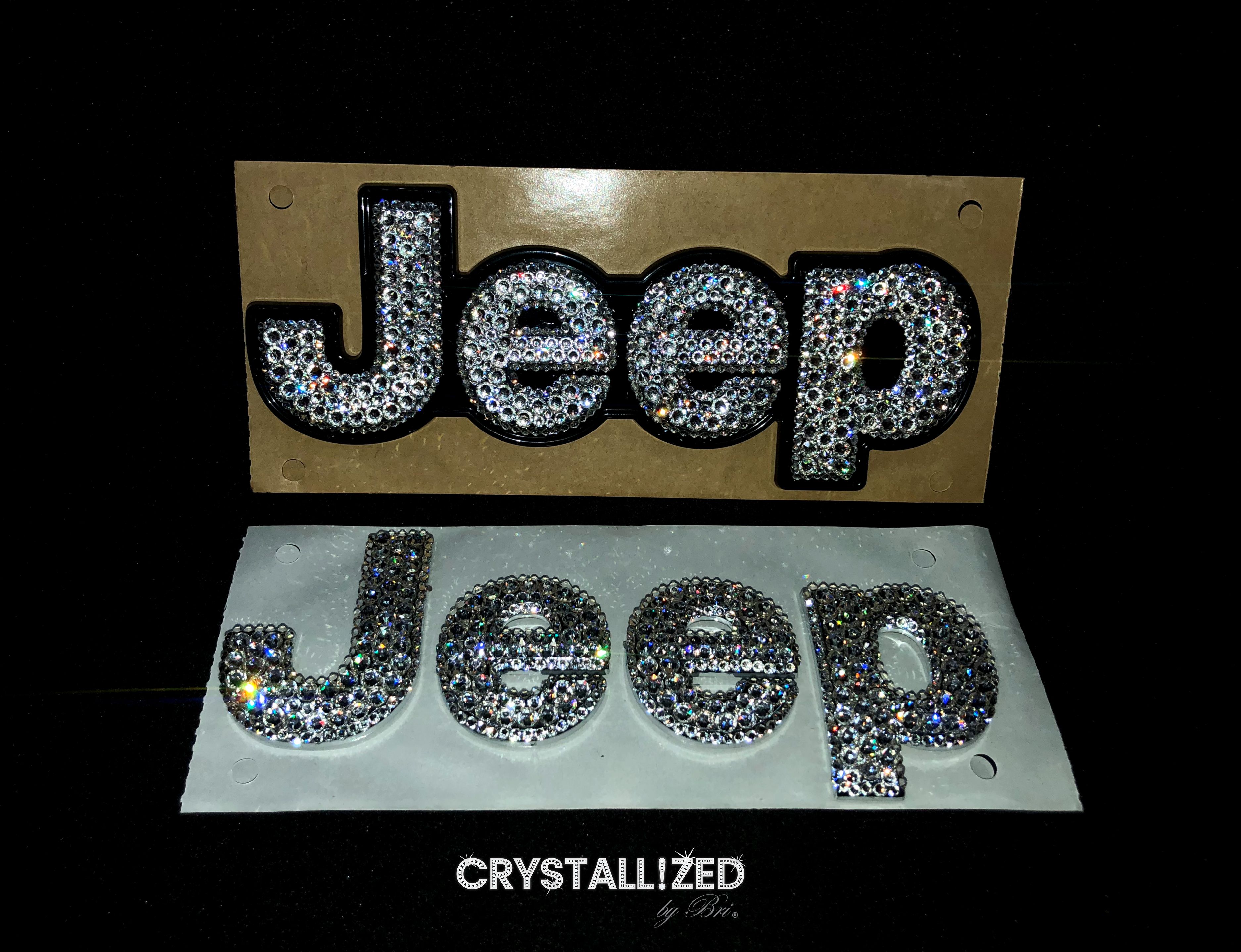 Buy Hand Crafted Jeep Crystallized Car Emblem Letters Bling Genuine