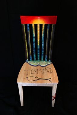 Custom Made Hand Painted Beach Themed Chair