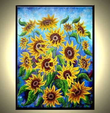 Custom Made Sunflower Reflections - 36"X48"