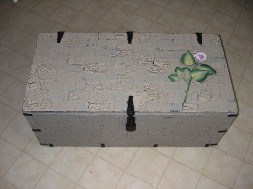 Custom Made Army Locker Handpainted With Rose