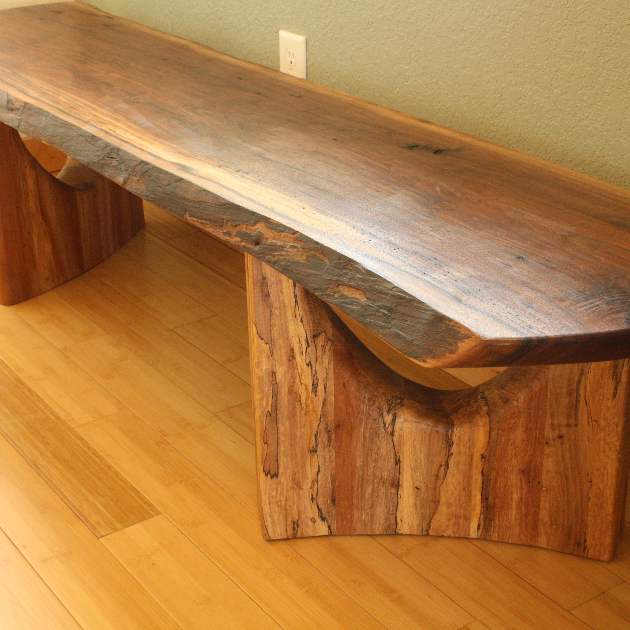 Hand Made Live Edge Walnut Bench Or Coffee Table by Warnock Woodwork ...