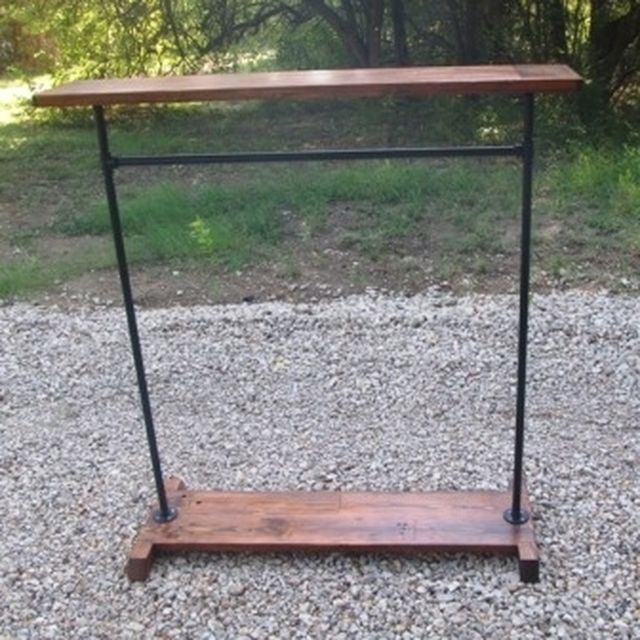 Hand Made Clothing Rack Garment Texas Style By Vintage Steel Hand Made Clothing Rack Garment Texas Style By Vintage Steel And Wood Custommade