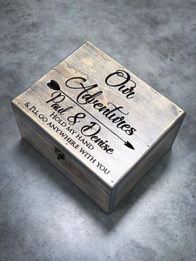 Custom Made Anniversary Gift, Gift For Men, Keepsake Box, Weathered Gray Box, Wooden Box, Custom Box