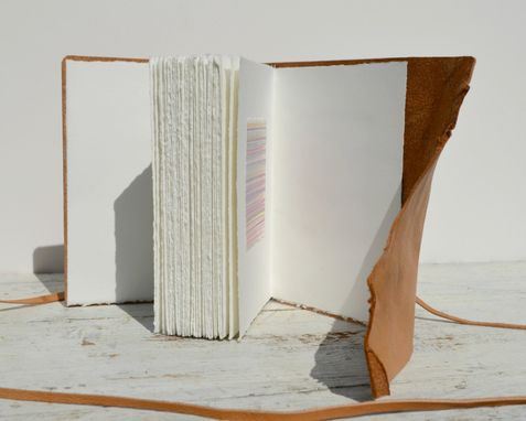 Custom Made Leather Bound Handmade Goatskin Journal Travel Luxury Diary Contemporary Art Notebook
