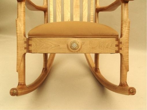Custom Made Upholstered Seat Rocking Chair