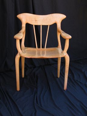 Custom Made Curly Maple Lyre Chair