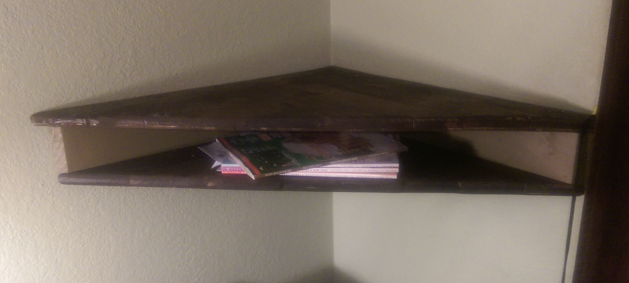 Buy Handmade Corner Shelf Made From Reclaimed Pallet Wood And Plywood