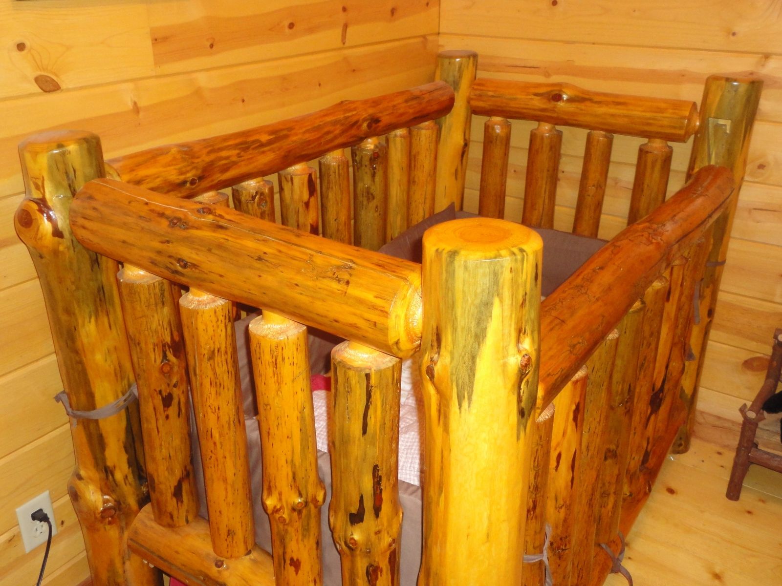 Handmade Rustic Pine Log Crib By Legacy Wood Custommade