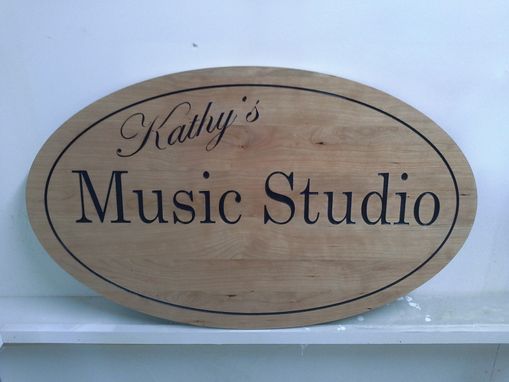 Custom Made Carved Wood Sign