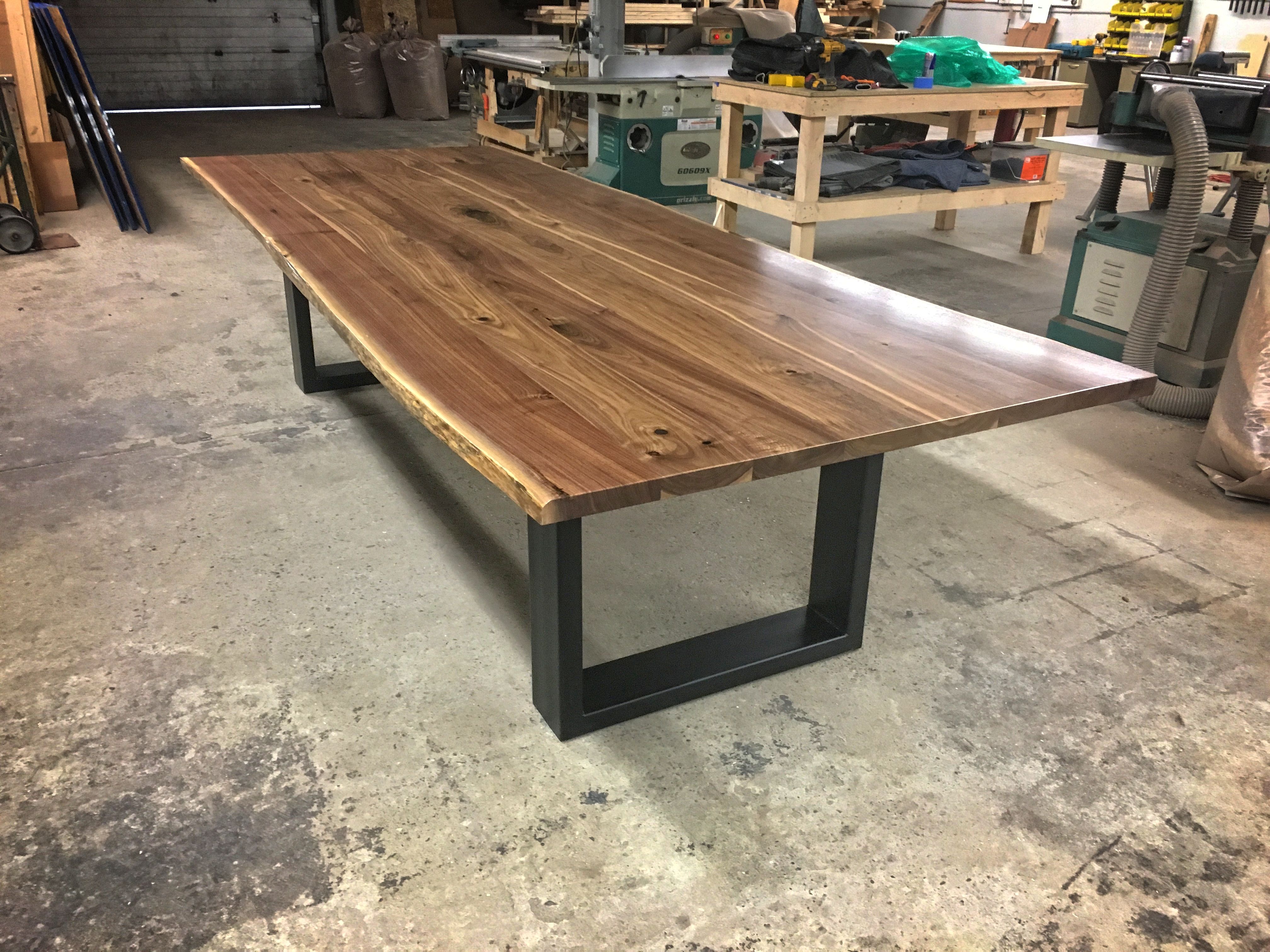 live edge walnut table