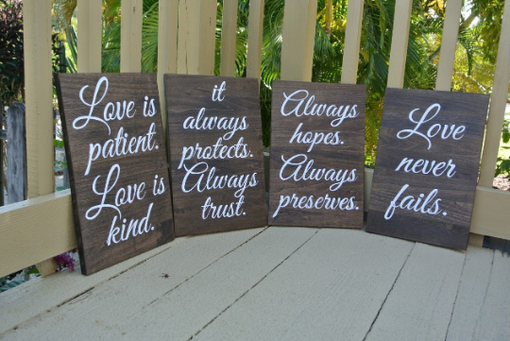 Custom Made Wood Wedding Aisle Signs, Rustic Wooden Decor Wedding Ceremony