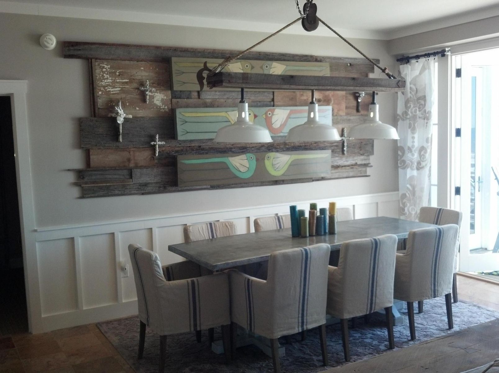 Custom Zinc Top Trestle Table by Kidd Epps Art Shop