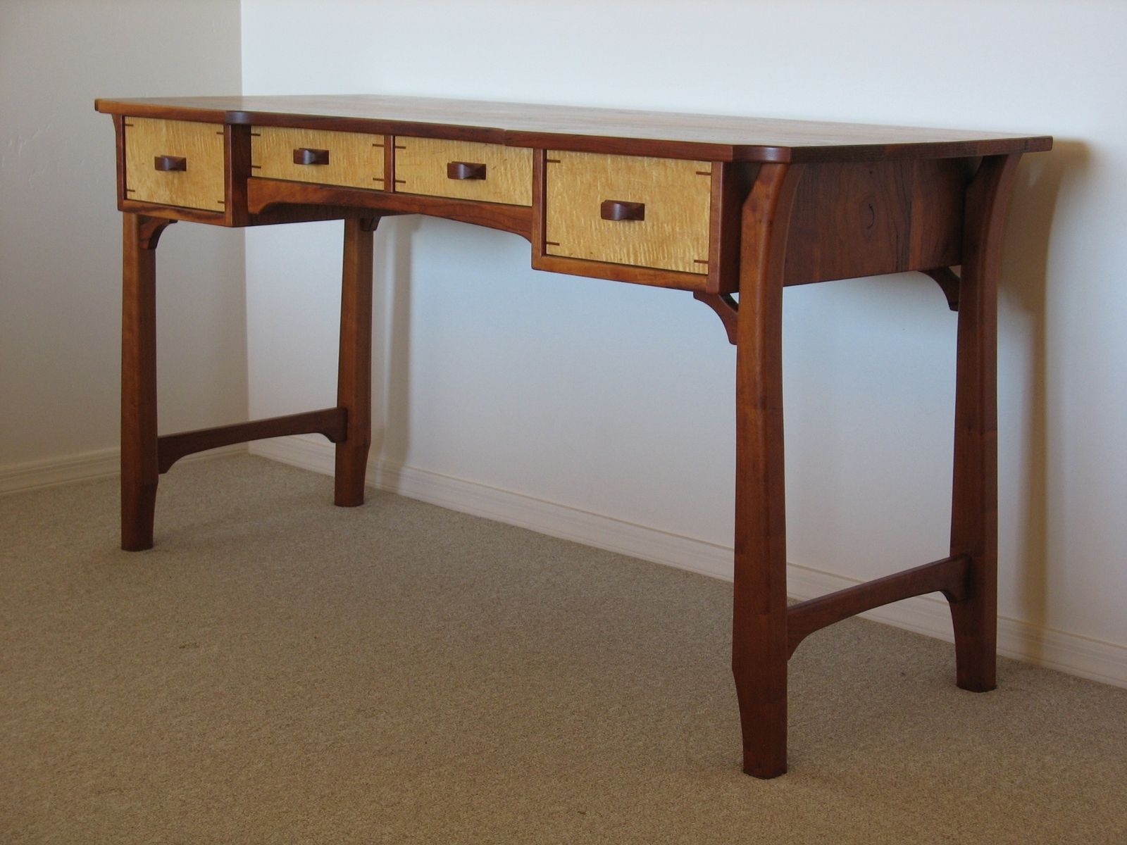Handmade Writing Desk by Mike Bartell / Woodcraftsman
