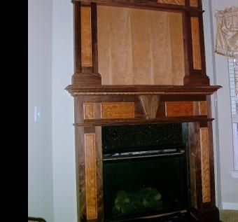 Custom Made Mantel With Over Mantle