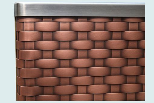 Custom Made Stainless Sink With Woven Copper Apron
