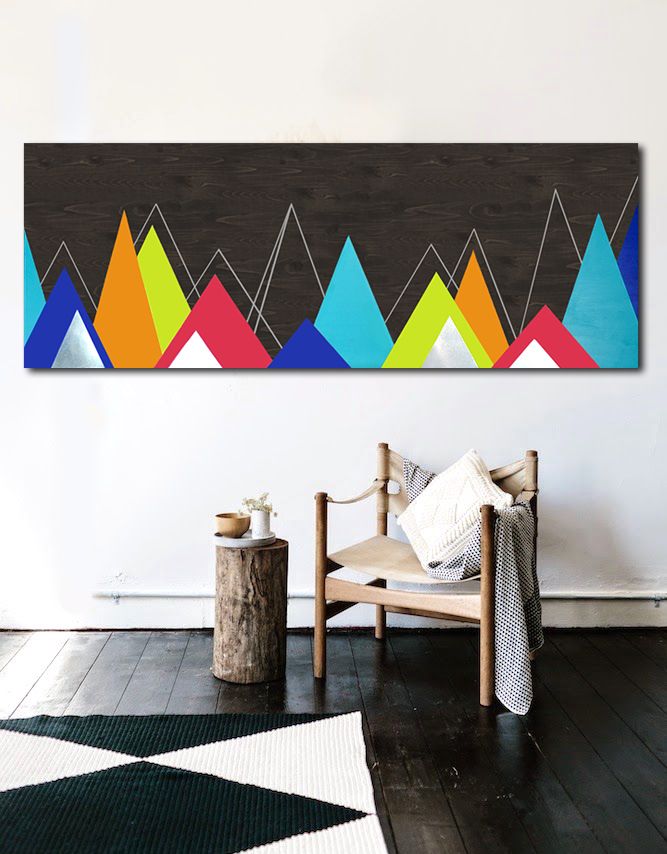 Buy a Handmade Definitive Point 60x24 Wood Wall Art