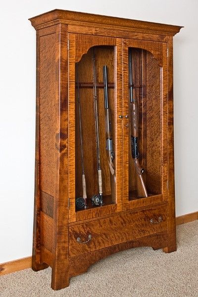 Hand Crafted The Yellowstone Sportsman Cabinet by Montana Fine Furniture