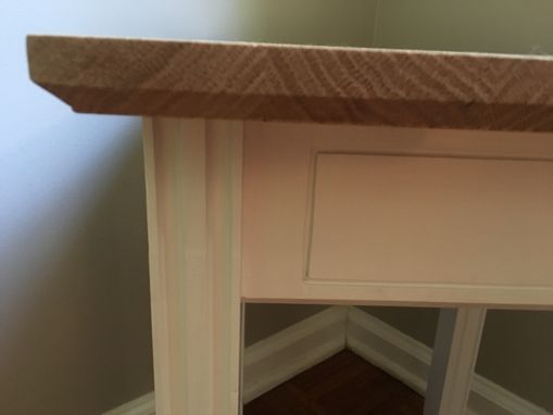 Custom Made Small End Table With Simple Inlay