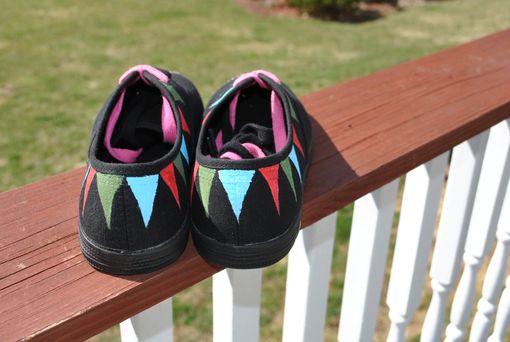 Custom Made Lighthouse Hand Painted Sneakers Size 7.5 - Sold