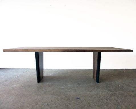 Custom Made Banks Walnut + Steel Dining Table