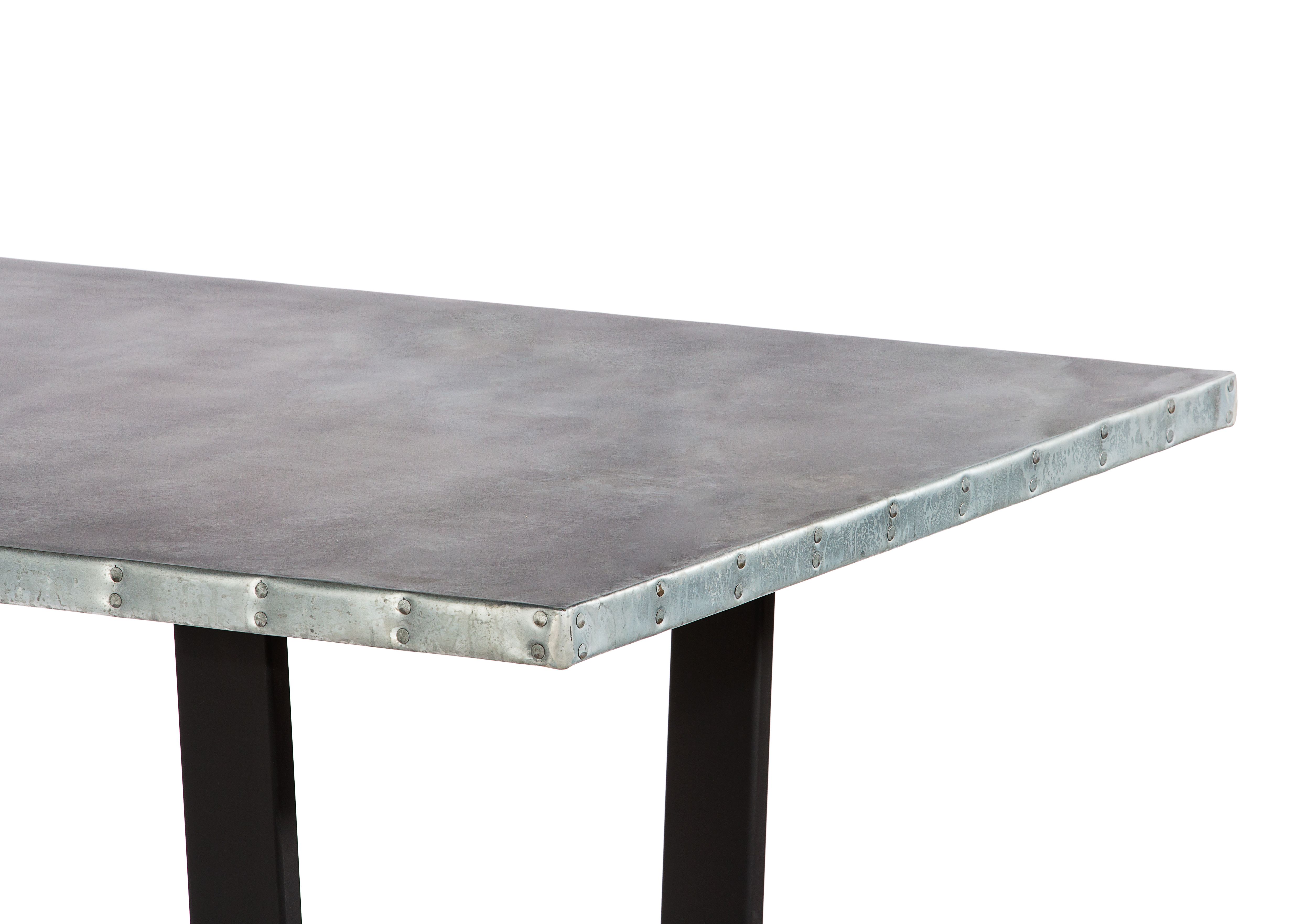 Buy Hand Made Zinc Table Zinc Dining Table The Trenton Zinc Dining
