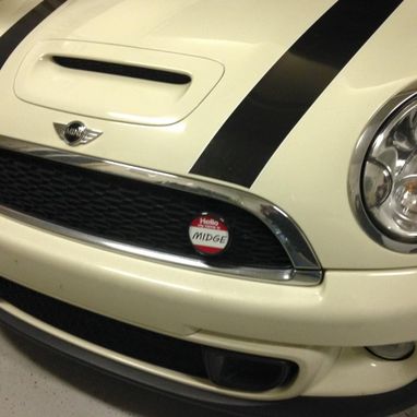 Custom Made Hello My Name Is - Grill Badge For Mini Cooper, Fiat, Jeep