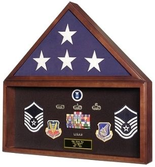 Custom Made Large Flag And Memorabilia Display Cases