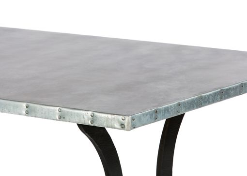 Custom Made Zinc Table Zinc Dining Table - Geneva Zinc Top Table
