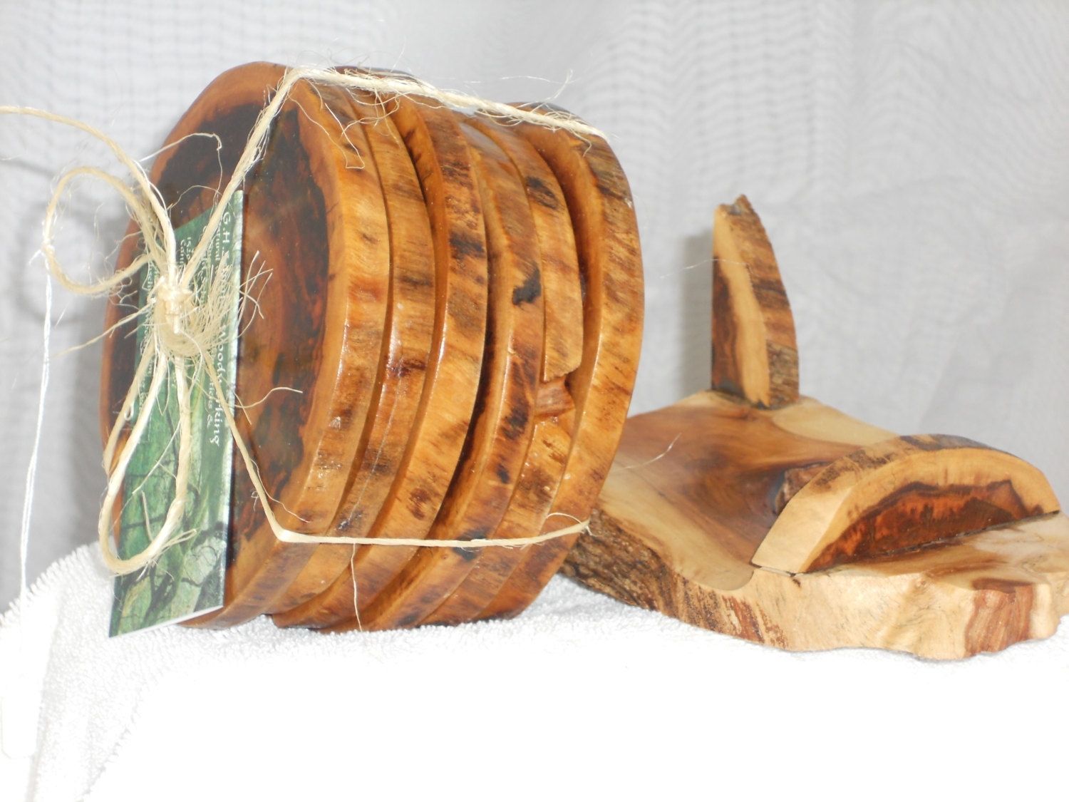 Hand Crafted Wooden Drinks Coasters Set Of Six by GHSchmidt Woodworking
