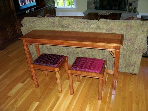 Custom Made Sofa Table With Benchs
