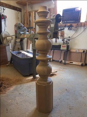 Custom Made Turned Stair Newel And Secondary Posts