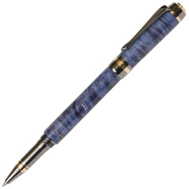 Custom Made Lanier Elite Rollerball Pen - Blue Box Elder - Re7w11
