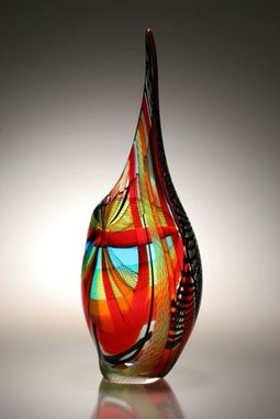 Custom Made Murano Art Glass Vase By Afro Celotto