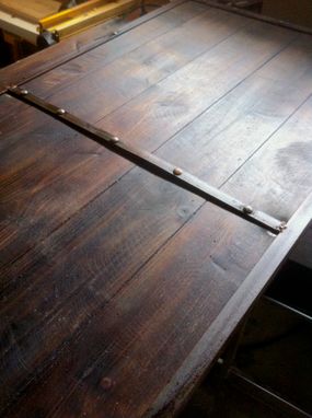 Custom Made Distressed Wood And Metal Door