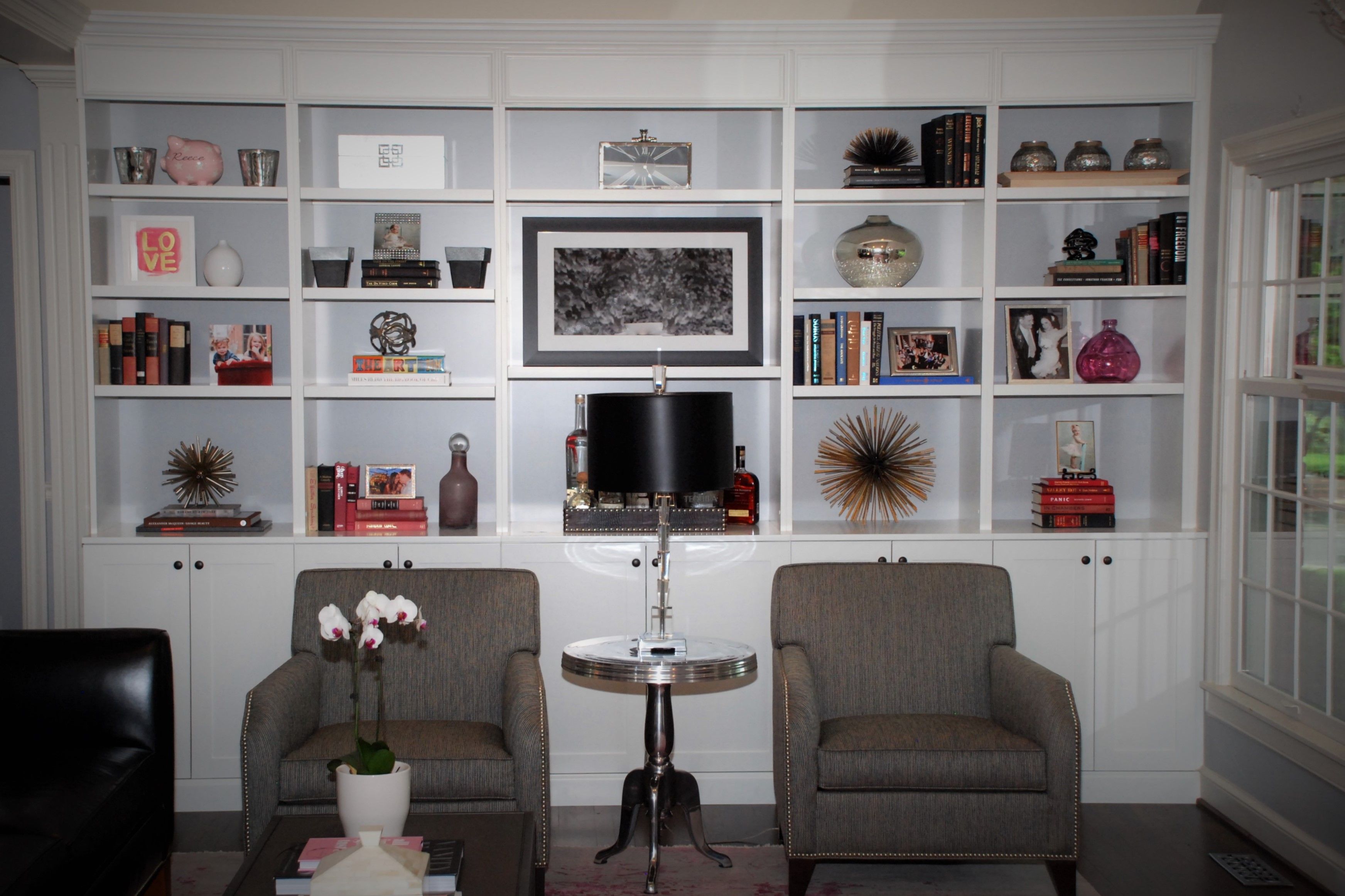 Custom Made Modern Bookcase In White by Belak Woodworking LLC