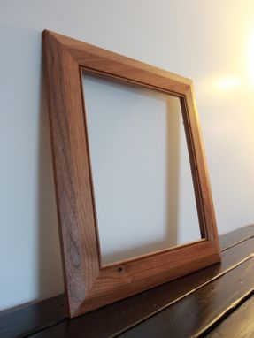 Custom Made Butternut Beaded Beveled Mirror Frame
