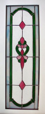 Custom Made Dining Room Stained Glass Cabinet Insert