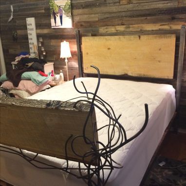 Custom Made Beatlekill Pine And Steel Bed