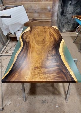 Custom Made Resin Cast Dining Table (6' L X 3' W X 2" T)