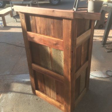 Custom Made Reclaimed Wood Podium