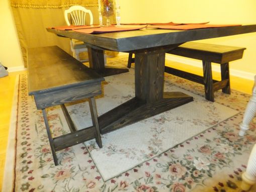 Custom Made Dinning Table And Benches