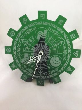 Custom Made Legend Of Zelda Gate Of Time Green Acrylic Laser Cut Clock