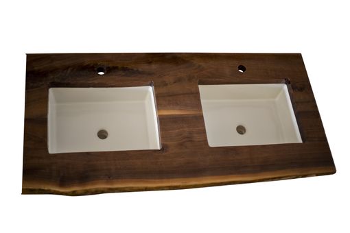 Custom Made Live Edge Walnut Vanity