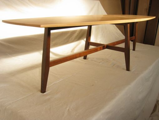 Custom Made Maple On Walnut Coffee Table
