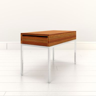 Custom Made Initially Side Table, Perfect For Modern Sofas With Extra Long Armrests